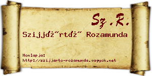 Szijjártó Rozamunda névjegykártya